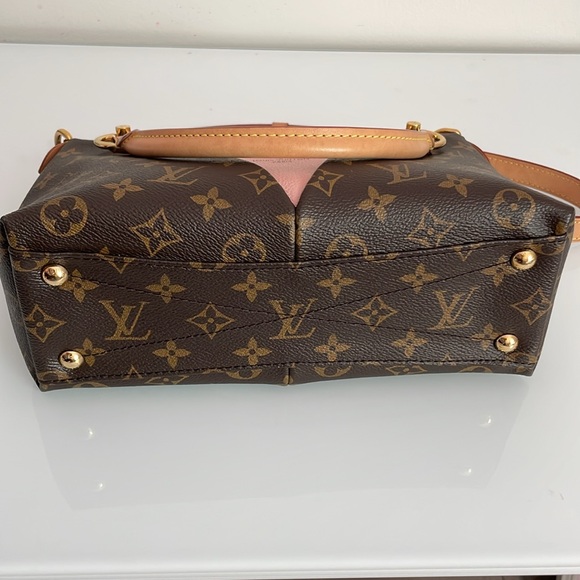 Authentic Louis Vuitton V Tote Monogram Canvas and Leather BB - Picture 2 of 10